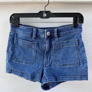 American Eagle High Waist Denim Micro Shorts